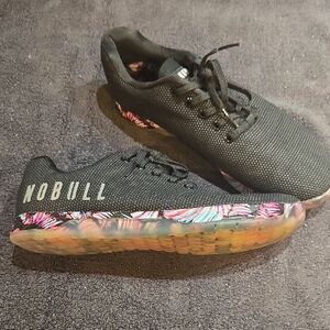 NOBULL Black Sneakers with Colorful Sole